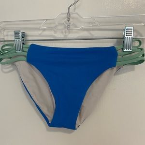 extra small L space brand blue bikini bottoms